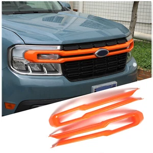 Cubierta de rejilla delantera labio delantero naranja ABS borde de moldeo para Ford Maverick 2022+ - Imagen 1 de 9