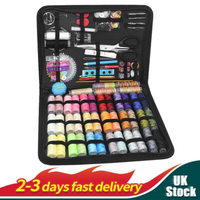 Wondolla Sewing Kit, Portable Sewing Kit In Faux Leather Case, Big Eye Steel Sewing Needles Kit, Complete Travel With Scissors Needles Thread & Accessories For Travel And Home (Green - Foto 9