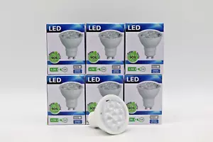 6-pack 6.5W LED Lights Dimmable 500 Lumens 3000K Warm White GU10 75W equivalent - Picture 1 of 8