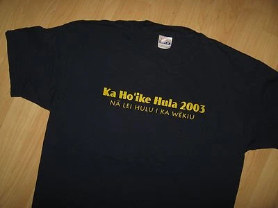 Na Lei Hulu I Ka Wekiu Tee - 2003 San Francisco Ka Ho'ike Hula Show T Shirt Lrg - Image 1 of 4