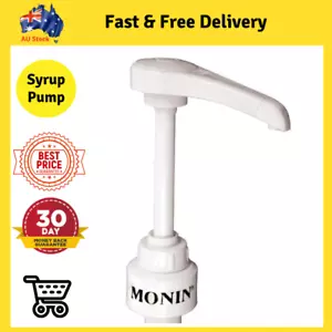 Monin Glass Bottle Syrup Pump Suit-700 ml White-Au - Picture 1 of 4