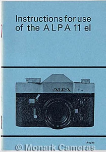 Libro de instrucciones para cámara Alpa 11el de 1973, más manuales y guías listados - Imagen 1 de 3