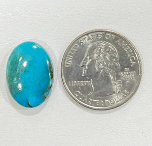 Kingman Turquoise Oval Cabochon Gemstone Natural Kingman Turquoise 9.20 CT G0=45 - Picture 1 of 5