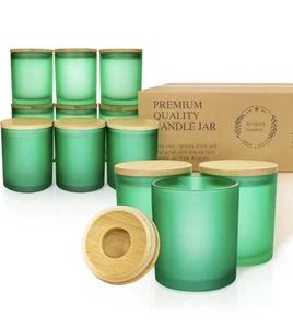 6 Pack Candle Jars for Making Candles, 10 OZ Empty Candle Tins with Bamboo Lids - Picture 1 of 4