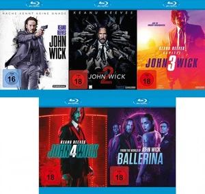 John Wick: Kapitel 1-4 +  Ballerina - Uncut im Set # BLU-RAY-NEU - Bild 1 von 7