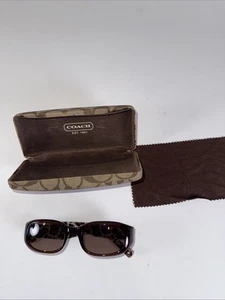 Coach Women's Brown Sadie S607 Leopard Print Sunglasses w/ Case 135 - Picture 1 of 8