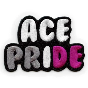 Asexual Pride Colors Patch Aromantic LGBTQ+ Ace Embroidered Iron On - Picture 1 of 2