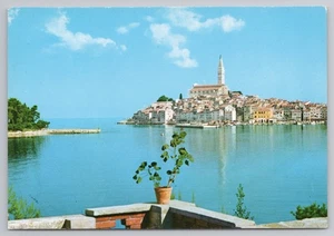 Coastal Town and Church in Rovinj Istria Croatia Postcard - Picture 1 of 2