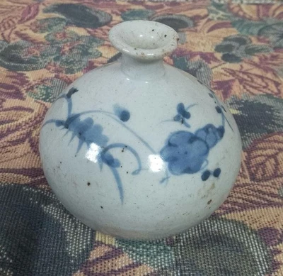 Pottery Vase Small 3.8 inch 19Th Century Antique Japanese Edo IMARI Ware Jar Pot - Image 1 of 4