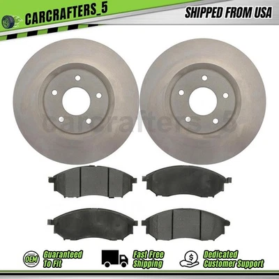 OE Disc Brake Rotors Brake Pads Set Front for 2010-2016 Renault Koleos 2.5L - Image 1 of 4