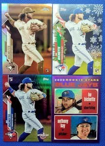 2020 Topps Bo Bichette RC Lot Of (4) Holiday SSP, Sepia + Purple, Red Foil! - Picture 1 of 3
