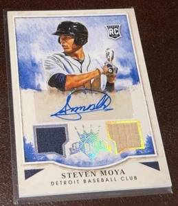 2015 Diamond Kings Dual Relic Rookie Auto Steven Moya /299 Game Used Bat, Jersey - Picture 1 of 4