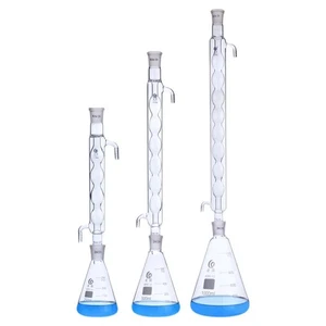 Juego de vidrio de laboratorio: frasco de borosilicato, 250 ml-1000 ml, condensador, detector de cromato au - Imagen 1 de 10