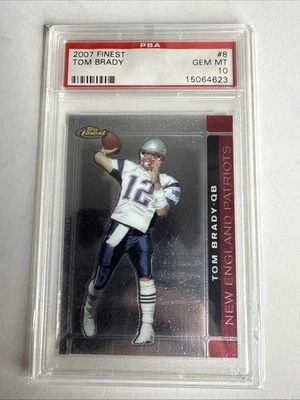 2007 Topps Finest - Tom Brady #8 Refractor - Image 1 of 2