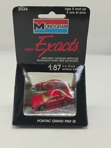 Monogram Mini Exacts 1:87 HO Scale Red Pontiac Grand Prix SE - Picture 1 of 7