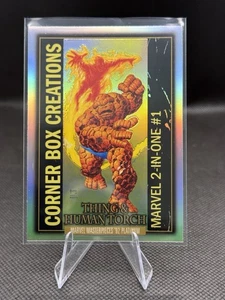2024 Skybox Masterpiece '92 Platinum Corner Box Thing Human Torch #CB-15 Rainbow - Picture 1 of 2