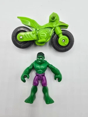 Playskool Heroes Marvel Super Hero Adventures HULK y Motorcycle Avengers Foto 1 de 4