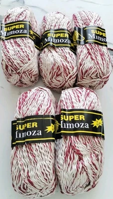 Clearance Sale Bundle Super Mimoza Wool Yarn Knitting Crochet 5Ballsx100g New - Image 1 of 4