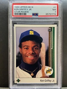 1989 Upper Deck Ken Griffey Jr PSA 7 NM #1 Baseball PQ Example - Picture 1 of 2