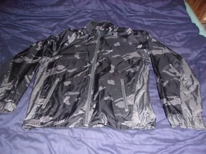 Vintage SCHOTT NYC Urban Camo Windbreaker L 25" across chest hidden hood collar - Picture 1 of 11