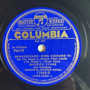 12" 78 RPM-Maurice Evans-Shakespeare King Richard III: Act III/Columbia 11045-D - Picture 1 of 4