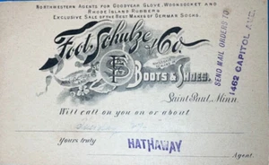 Boots and shoes Ad on UX10-- 1890's - Picture 1 of 2