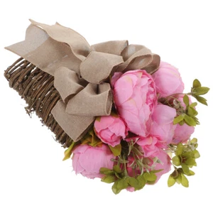 Home Decor Wall Hanging Peony Flower Front Door Hanging Artificial Flowers Decor - Picture 1 of 12