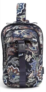 Vera Bradley Utility Sling Bag Patterned Backpack, Java Navy Camo - BRAND NEW - Picture 1 of 1