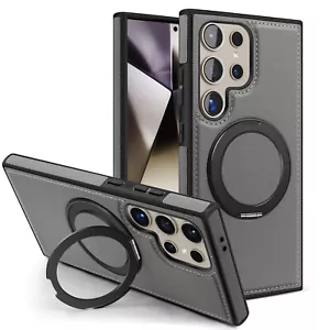 Custodia magnetica in pelle per Samsung S24 Ultra S23 S22 Mag Safe supporto 360° cover - Foto 1 di 54