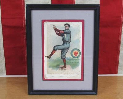 Vintage 1905 Harvard University Crimson Baseball Team Postcard Antique Framed - Image 1 of 4