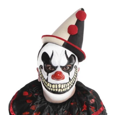 Adult Freaky Show Halloween Clown Face Mask Party Costume Accessory Dress Up - Image 1 of 2