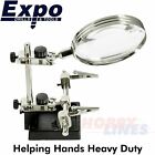 HELPING HANDS with Glass Magnifier 2.5x 90mm lens Heavy Duty Expo Tools 73861