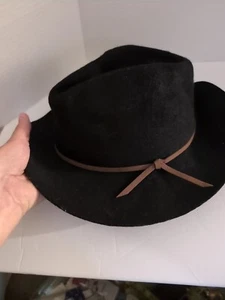 Brixton Unisex Messer Wollfilz Fedora Hut schwarz one size - Bild 1 von 4