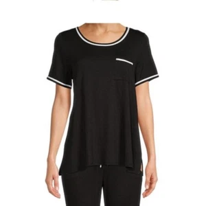 Damen Pyjama Oberteil schwarz Größe M (8-10) Tasche NEU - Bild 1 von 1