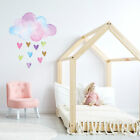 Watercolour cloud and hearts wall sticker | Girls room décor | Unicorn room