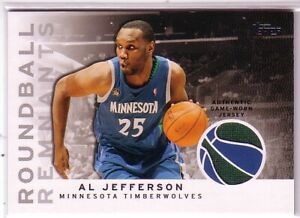 2009-10 Topps Roundball Remnants Basketball Card #RRAJ Al Jefferson Jsy