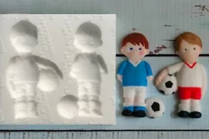 Silicone Mould, Hand Sculpted 6cm Footballers, Football, Soccer, Food Safe M204  - Picture 1 of 1