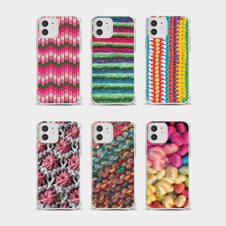CASE FOR IPHONE 15 14 13 12 11 SE 8 PRO SHOCKPROOF PHONE COVER WOOL YARN KNITTED - Image 1 of 1