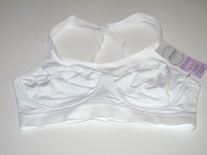 Jockey Women's Forever Fit Size L Soft T-Shirt Bra White Low impact Active