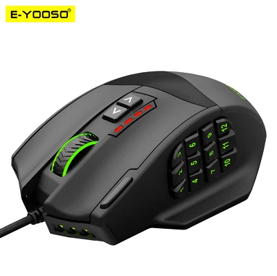 E-YOOSO X-39 Gaming RGB LED Mouse *16400 DPI* Side Buttons Laptop Optical Wired - Image 1 of 4
