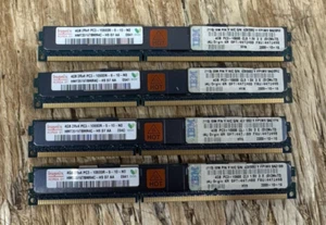 LOT OF 4 44T19498, HMT351V7BMR4C-H9, IBM Hynix 4GB 2Rx4 PC3-10600R  Server Ram - Picture 1 of 2