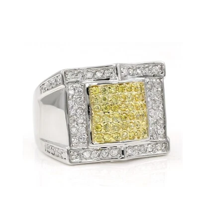 Stainless Steel 316 Pave Men's Square shape CZ SET Pinky Ring - Image 1 of 4