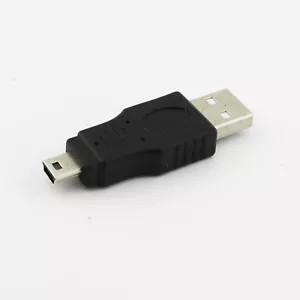 1x USB 2.0 A Male Plug To Mini USB B 5 Pin Male Plug Adapter Converter Connector - Picture 1 of 7