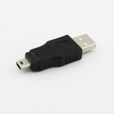 1x USB 2.0 A Male Plug To Mini USB B 5 Pin Male Plug Adapter Converter Connector - Image 1 of 4
