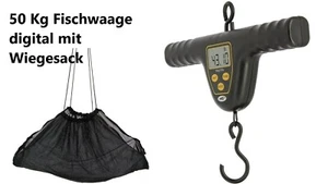 Karpfenwaage Digitalwaage Angelwaage mit Wiegeschlinge Wiegesack Set und Maßband - Bild 1 von 3