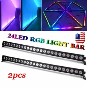 2PCS 24LED RGBWA Wall Wash Stage light Color Mixing DMX512 DJ Party Disco Lights - Picture 1 of 12