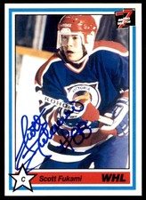 1990-91 7th Inning Sketch WHL Scott Fukami Auto Victoria Cougars #259 NO COA
