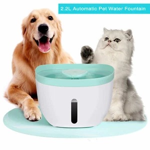 LED Automatic Electric Pet Water Fountain Cat/Dog Drinking Dispenser 2.2L - Picture 1 of 10