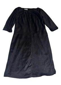 David Warren Size 6 Dress Zip Length 37” Slit Lined Poly Spandex Suede #ST54 - Picture 1 of 5