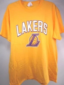GILDAN NBA LEBRON JAMES MEN'S LOS ANGELES LAKERS TEAM T-SHIRT SIZES LARGE, XL - Picture 1 of 7